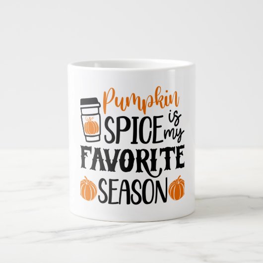 Pumpkin-Gewürzsaison Jumbo-Tasse (Vorderseite)