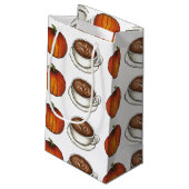 Pumpkin Gewürzsaison Kaffee Latte Herbst Herbst Kleine Geschenktüte (Rückseite Schrägansicht)