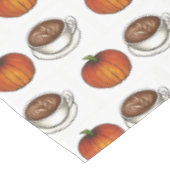 Pumpkin Gewürzsaison Kaffee Latte Herbst Herbst Tischdecke (Schrägansicht)