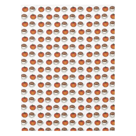 Pumpkin Gewürzsaison Kaffee Latte Herbst Herbst Tischdecke (Vorderseite)