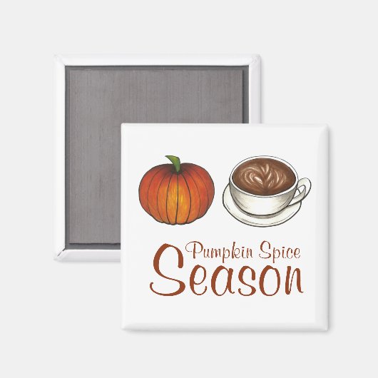 Pumpkin Gewürzsaison Kaffee Latte Magnet (Vorderseite/Rückseite)