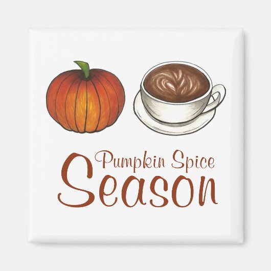 Pumpkin Gewürzsaison Kaffee Latte Magnet (Vorne)