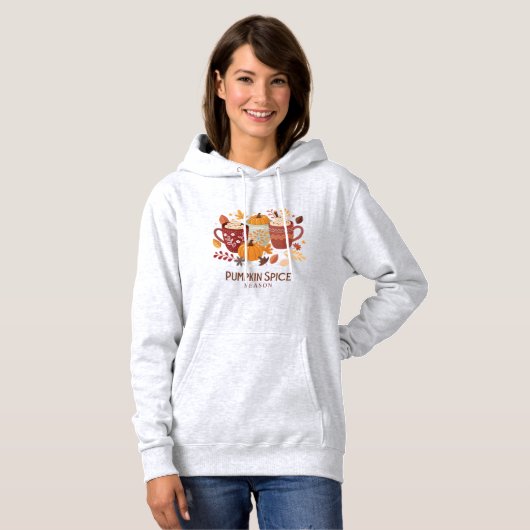 Pumpkin Gewürzsaison - Kaffeedesign im Herbst Hoodie (Vorne ganz)