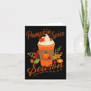 Pumpkin Gewürzsaison Latte Fall Saison Frauen Kind Karte