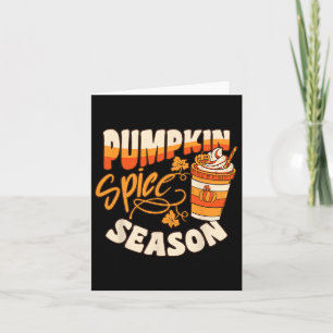 Pumpkin Gewürzsaison Latte Kaffee Herbst Herbstfes Karte