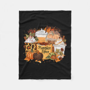Pumpkin Gewürzsaison Latte Kaffee Lover Fall Danke Fleecedecke