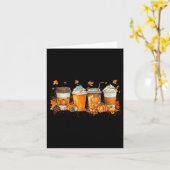 Pumpkin Gewürzsaison Latte Kaffee Lover Fall Danke Karte (Gelbe Blume)