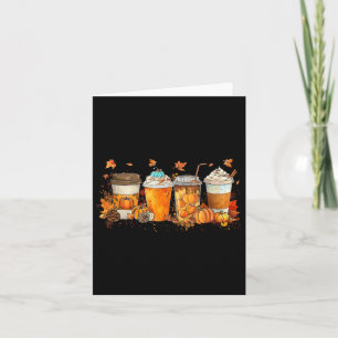 Pumpkin Gewürzsaison Latte Kaffee Lover Fall Danke Karte