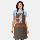 Pumpkin Gewürzsaison sitzender Fuchs Schürze (Getragen)