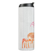 Pumpkin Gewürzsaison sitzender Fuchs Thermosbecher (Nach links gedreht)