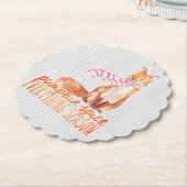 Pumpkin Gewürzsaison sitzender Fuchs Untersetzer (angewinkelt)