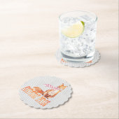 Pumpkin Gewürzsaison sitzender Fuchs Untersetzer (Vor Ort)