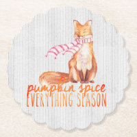 Pumpkin Gewürzsaison sitzender Fuchs