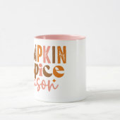 Pumpkin Gewürzsaison Zwei-Tonen-Kaffee-Tasse Tasse (Zentrum)