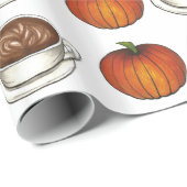 Pumpkin Gewürztopf des Kaffees Latte Herbst Herbst Geschenkpapier (Rolleneckpunkt)