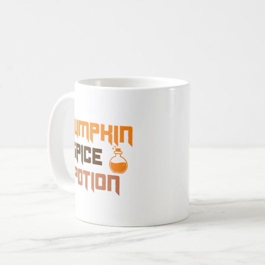Pumpkin Gewürztrank Funny Halloween Kaffeetasse (Vorderseite Links)