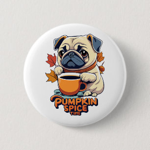 Pumpkin Gewürzzeit Hund Vater Mama Halloween Niedl Button