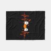 Pumpkin Ghost Heartbeat Ekg Halloween Ecg Tech Car Fleecedecke (Vorderseite (Horizontal))