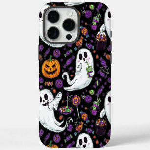 Pumpkin Ghost Pattern Niedlich Halloween iPhone 16 Pro Max Hülle