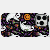 Pumpkin Ghost Pattern Niedlich Halloween Case-Mate iPhone Hülle (Rückseite (Horizontal))