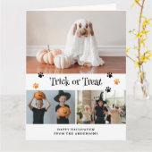 Pumpkin Ghost Pet Foto Halloween Card Karte (Gelbe Blume)