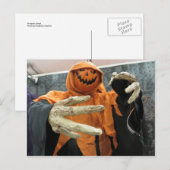 Pumpkin Ghost Postkarte (Vorne/Hinten)