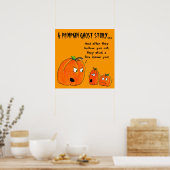 PUMPKIN GHOST STORY HALLOWEWEEN Druck Poster (Küche)