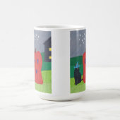 Pumpkin Ghost und Wizard Cat Halloween-Tasse Kaffeetasse (Mittel)