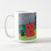 Pumpkin Ghost und Wizard Cat Halloween-Tasse Kaffeetasse (Links)