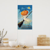 Pumpkin Ghost Witch Poster (Küche)