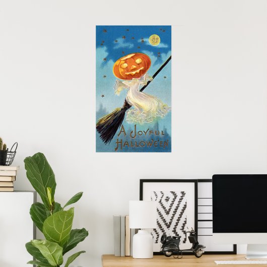 Pumpkin Ghost Witch Poster (Heimbüro)