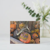 Pumpkin Ghoul Halloween Postcard Postkarte (Stehend Vorderseite)