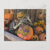 Pumpkin Ghoul Halloween Postcard Postkarte (Vorderseite)