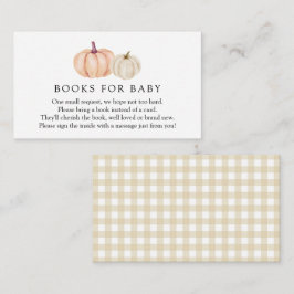 Pumpkin Gingham Books für die Babyverpackung Begleitkarte