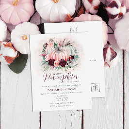 Pumpkin Girl Baby Shower Einladungspostkarte