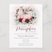 Pumpkin Girl Baby Shower Einladungspostkarte (Vorderseite)