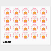 Pumpkin Girl Baby Shower Gefallen Tag Stickers (Blatt)