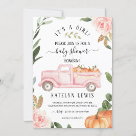 Pumpkin Girl Babydusche Einladung