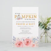 Pumpkin Girl Babydusche Wasserfarbe Briefpapier (Stehend Vorderseite)