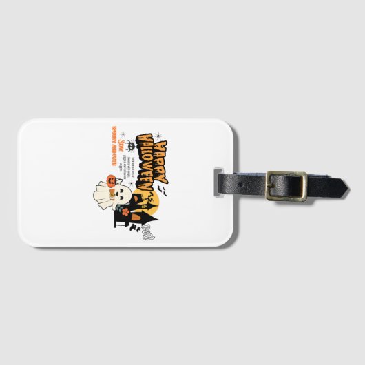 Pumpkin Girl Luggage Tag Gepäckanhänger (Vorderseite (Horizontal))