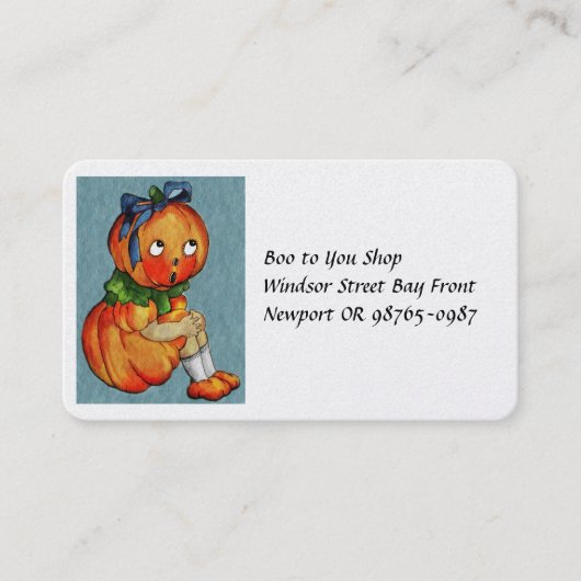 Pumpkin Girl mit Freunden Visitenkarte (Vorderseite)