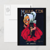 Pumpkin Girl Postkarte (Vorne/Hinten)
