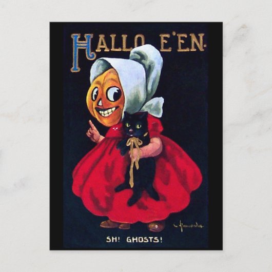 Pumpkin Girl Postkarte (Vorderseite)