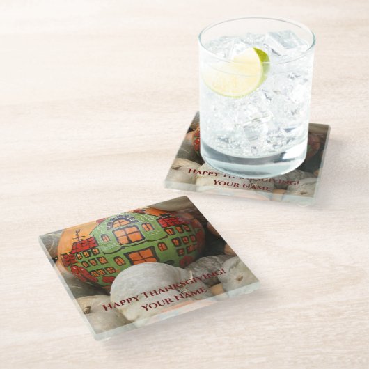 Pumpkin Glasuntersetzer (Schrägansicht)