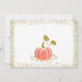 Pumpkin Glitzer Erntedank Dinner Einladung (Rückseite)