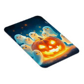 Pumpkin Glow Ghost Partys Watercolor Magnet (Rechte Seite)