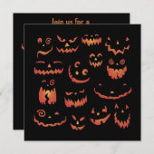 Pumpkin glühende Halloween-Party-Einladungen Einladung (Vorne/Hinten)