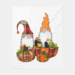 Pumpkin Gnomes Herbst Niedliches Halloween Fleecedecke