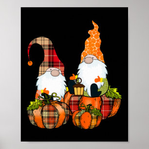 Pumpkin Gnomes Herbst Niedliches Halloween Thanksg Poster
