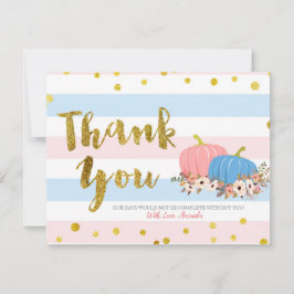 Pumpkin Gold Danke Karte